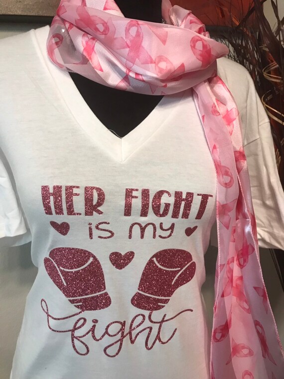 Her fight is my fight- Breast Cancer Awareness t-shirt