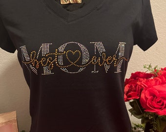 Rhinestone MOM T-Shirt, Mother's Day Sparkle Top