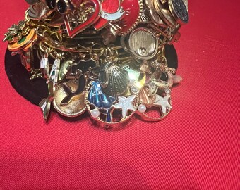 Mystery Charm Bracelet | Expandable Gold-Tone Bangle with Random Charms | Whimsical, Meaningful, One-of-a-Kind Gift
