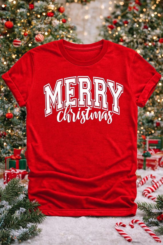 Merry Christmas Graphic Tee – Unisex Holiday Outfit