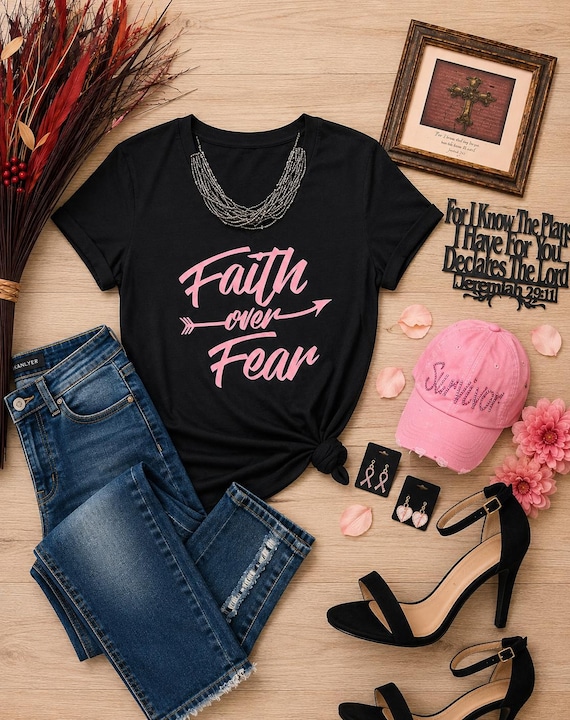 Faith over Fear T-shirt.  Motivational, Inspirational, Christian, Faith Shirts for Women