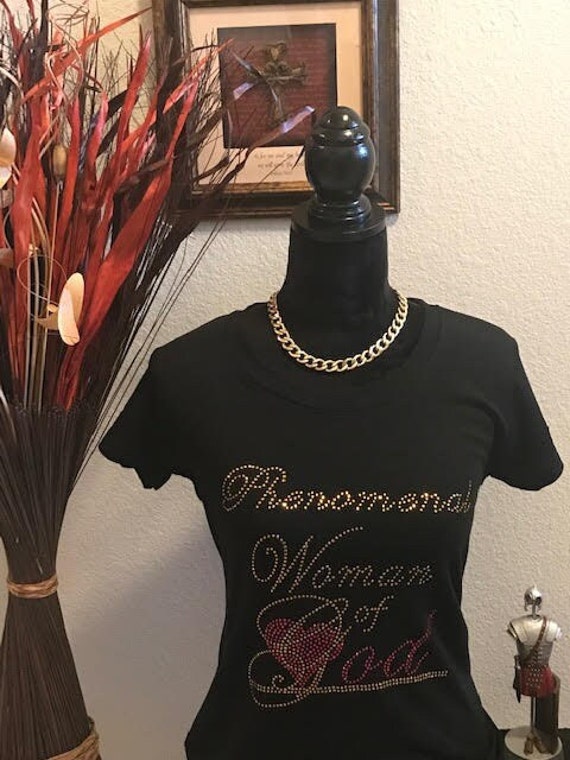 Phenomenal Woman Rhinestone/Bling T-shirt. Motivational, Inspirational, Christian, Faith Shirts for Women