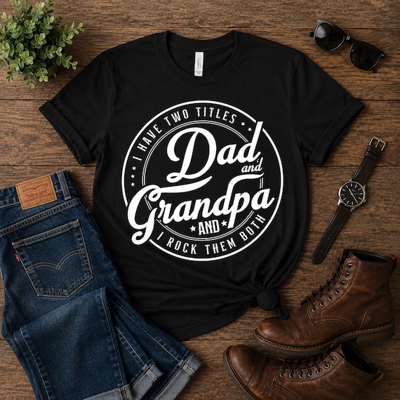 Dad & Grandpa Shirt | Proud Grandpa Tee | Gift for Grandpa | Father’s Day Shirt | Grandpa and Grandkids Tee | Family Matching Shirt