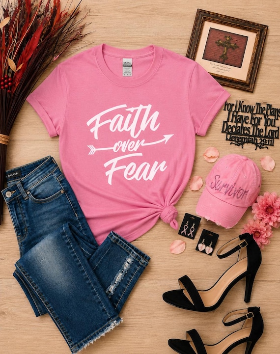 Faith over Fear T-shirt. Motivational, Inspirational, Christian, Faith Shirts for Women
