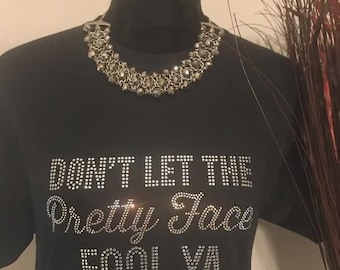 Rhinestone Graphic T-Shirt: Sassy Bling Tee for Confident Women