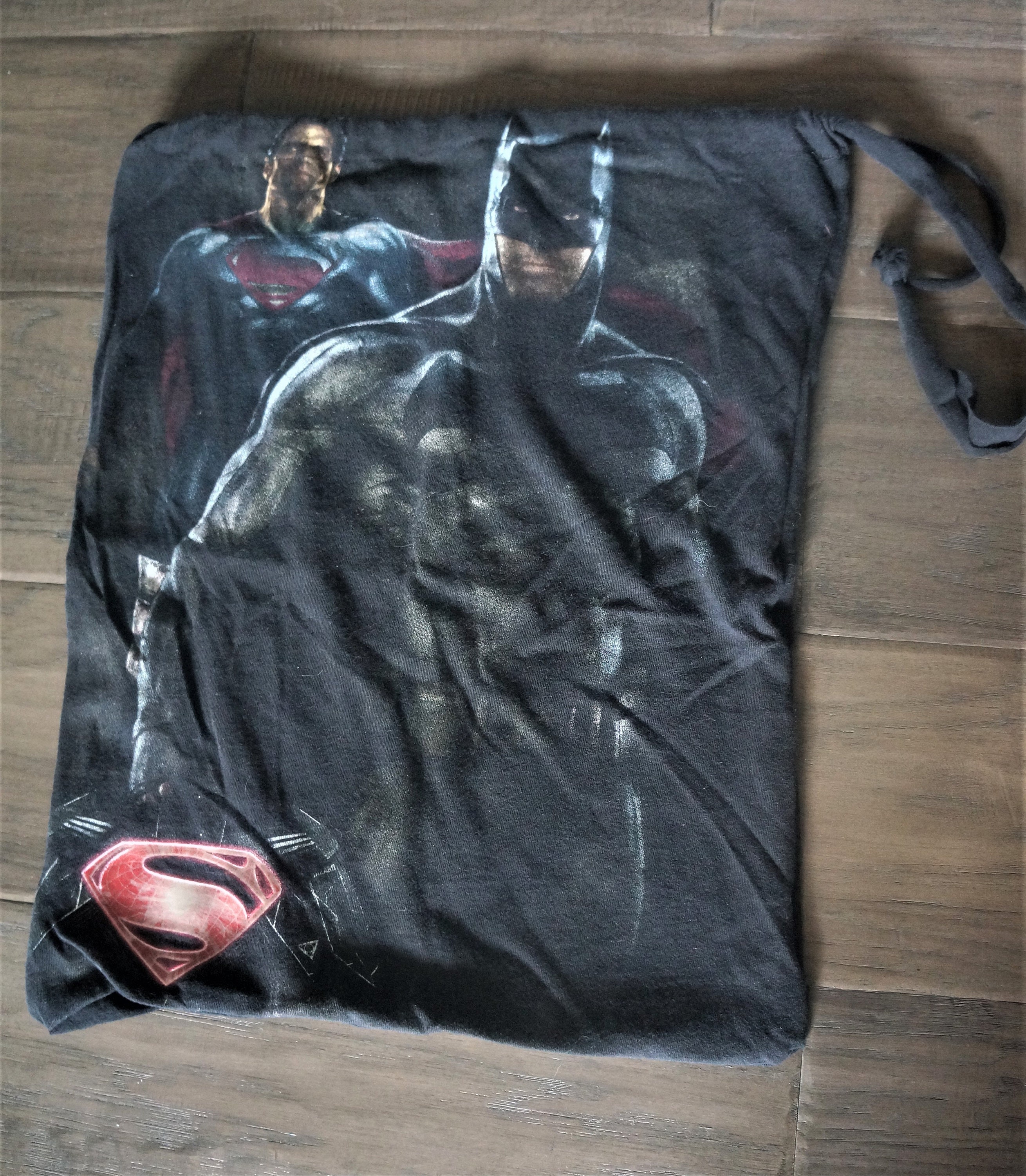 Batman and Superman Drawstring Bag - Etsy