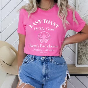 Last Toast On The Coast Bachelorette T-Shirts Custom Bachelorette Shirts Coastal Cowgirl Shirts Mermaids And Matrimony Country Beach Theme