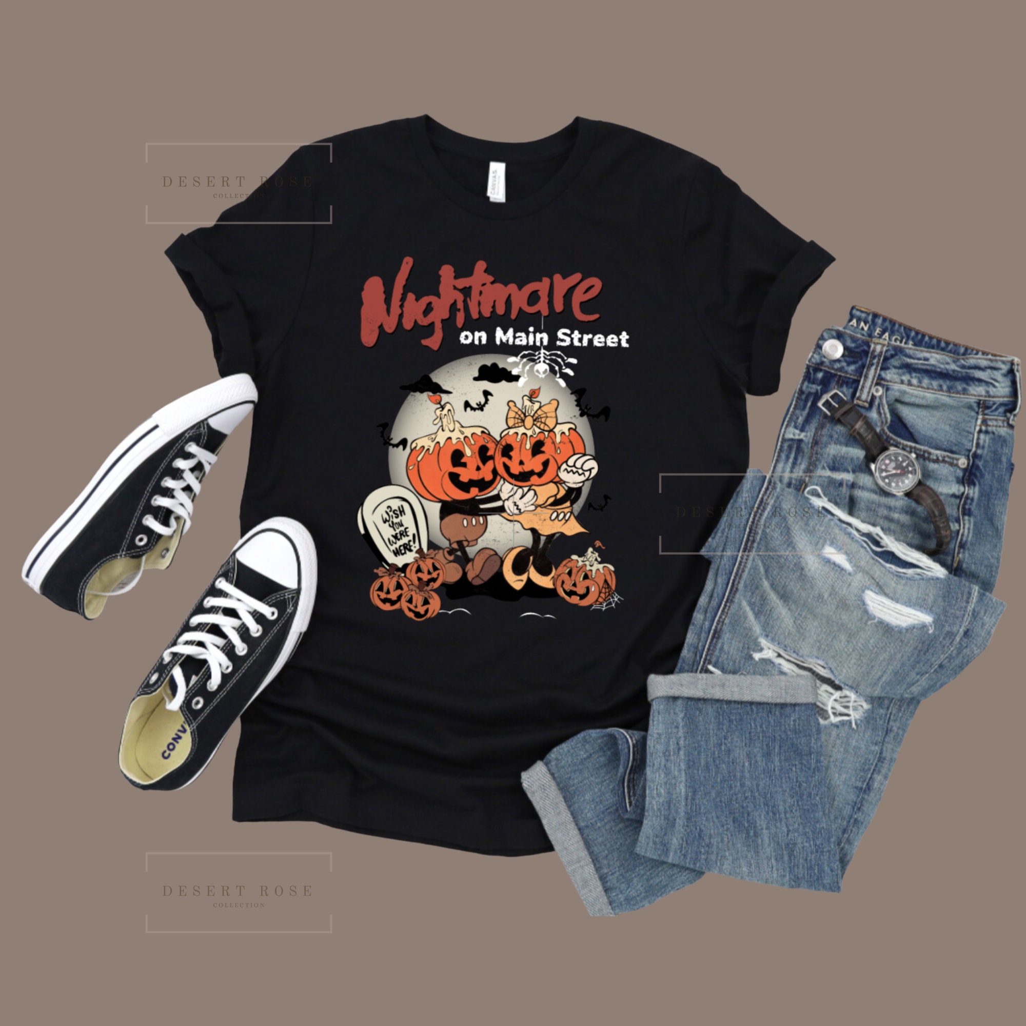 Discover Nightmare on Main Street | Halloween Shirts| Halloween Unisex Sweatshirts | Couples Shirts| Vintage Mouse Shirts | Mickey