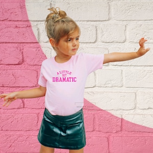 A little bit dramatic kids shirt | Girls shirts | Y2K shirt | On Wednesdays we wear pink | Y2K Aesthetic