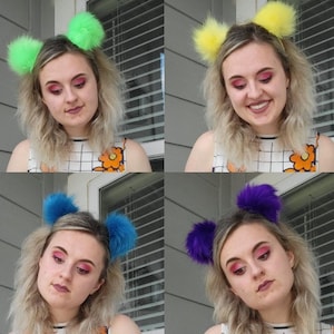 Alien Pom Pom Headband | Adult Headwear in Assorted Colors