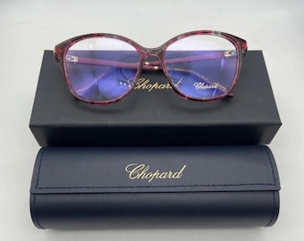 Monturas de gafas Chopard auténticas VCH255S 0AME 54-16-135, chapadas en oro de 23 quilates, fabricadas en Italia, con estuche - Nuevas