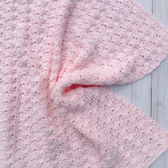 Pink Baby Blanket Girl, Crochet Baby Girl Blanket, New Baby Gift Girl, Newborn Girl Blanket, Baby Blanket Crochet, Handmade Baby Blanket