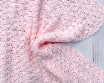 Pink Baby Blanket Girl, Crochet Baby Girl Blanket, New Baby Gift Girl, Newborn Girl Blanket, Baby Blanket Crochet, Handmade Baby Blanket