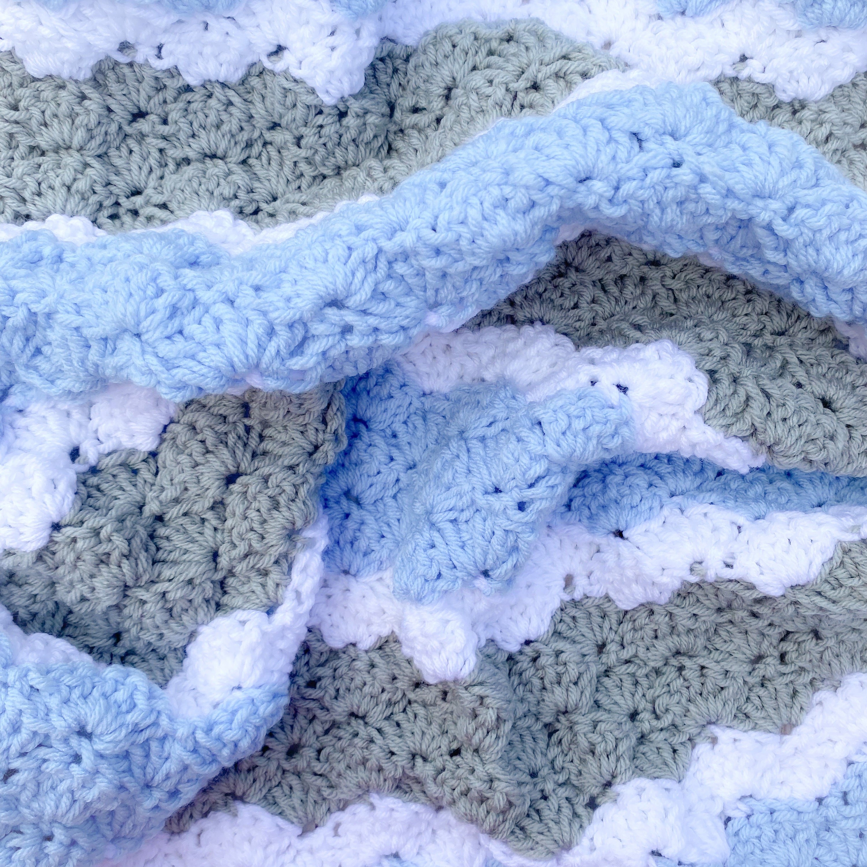 Blue and Gray Baby Blanket Handmade Crochet Knit Baby Afghan Blue Baby Blanket Baby Boy Blanket Striped Baby Blanket Newborn Boy Etsy UK