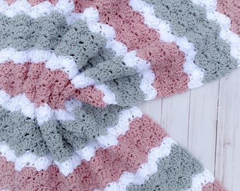 Rose Baby Blanket Crochet, Baby Blanket Girl, Baby Afghan, Baby Girl Nursery, Crochet Crib Blanket, Baby Blanket Handmade, Baby Gift Girl