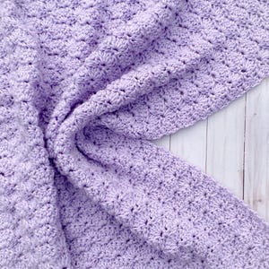 Lavender Baby Blanket Handmade, Knit Baby Blanket, Baby Blanket Boy, Crochet Baby Blanket Girl, Baby Girl Nursery, Baby Afghan Blanket