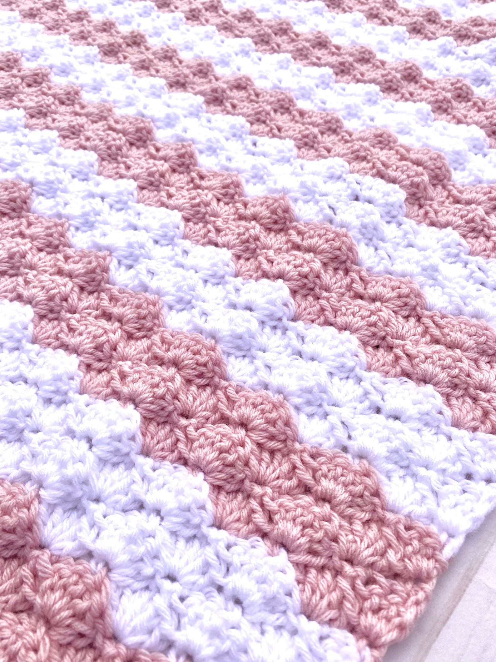 Pink Baby Blanket Crochet Handmade Baby Blanket Girl Knit | Etsy