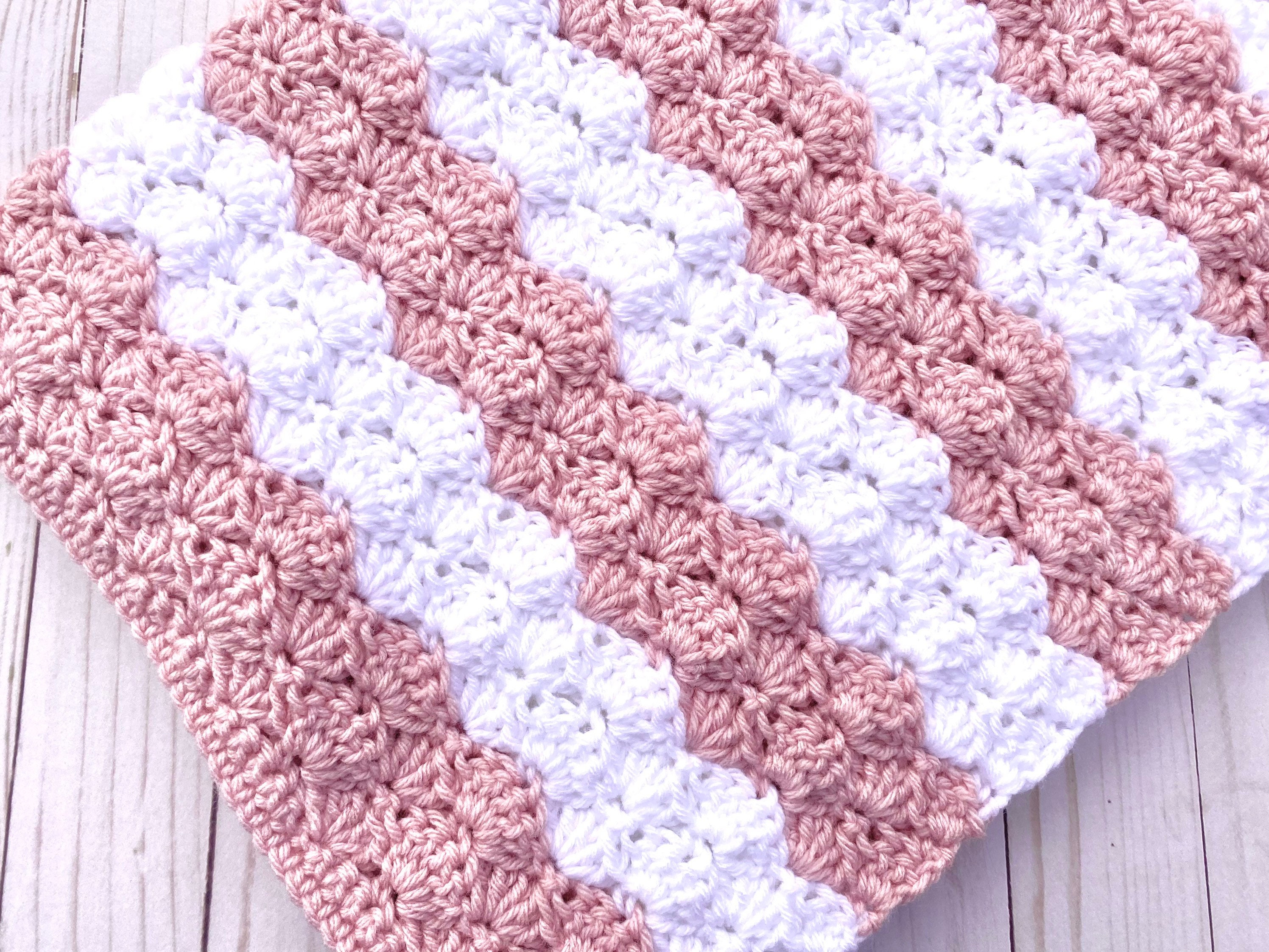 Pink Baby Blanket Crochet Handmade Baby Blanket Girl Knit - Etsy