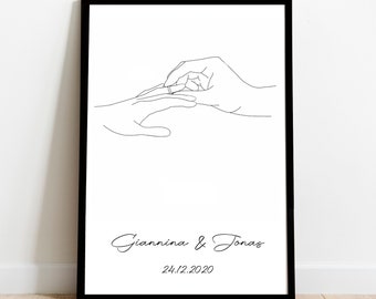Engagement Gift - Hands, Individual, Gift, Best Friends, Maid of Honor, Engagement, Couples, Bride and Groom