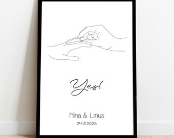 Engagement Gift - Hands, Individual, Present, Best Friends, Maid of Honor, Engagement, Couples, Newlyweds