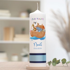 Baptismal candle Noah&#39;s Ark