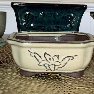 6&quot; Glazed Ceramic Bonsai Pot in a Variety of Styles & Colors