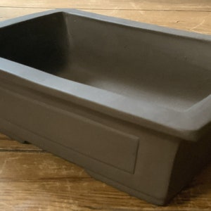 7.5" Unglazed Rectangular Bonsai Tree Pot. Nice Quality!