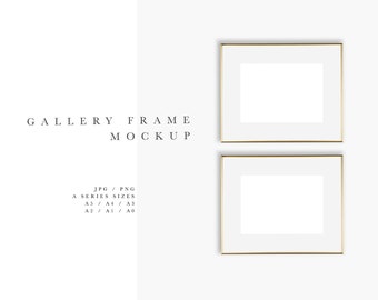 Elegant Gold A Series Digital Gallery Frame Mockup Landscape Etsy