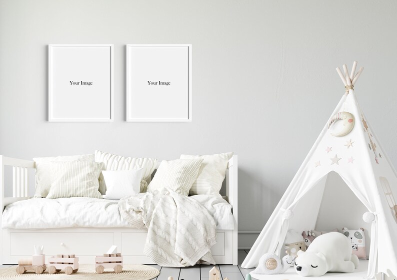 Frame Mockup 661 Baby Wall Art Display Nursery Room Frame Etsy