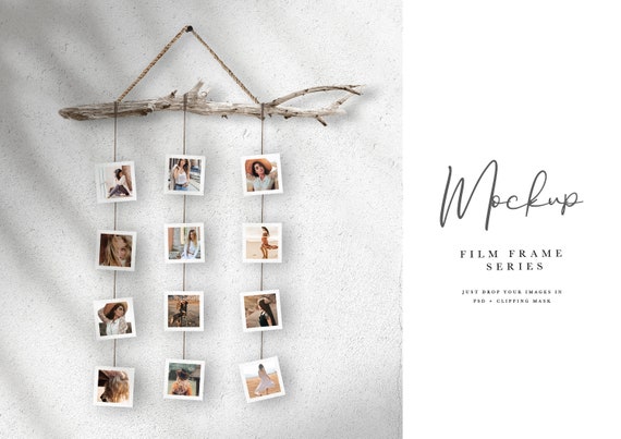 Modern Film Frame Digital Wall Mockup Square Photo Frame Etsy