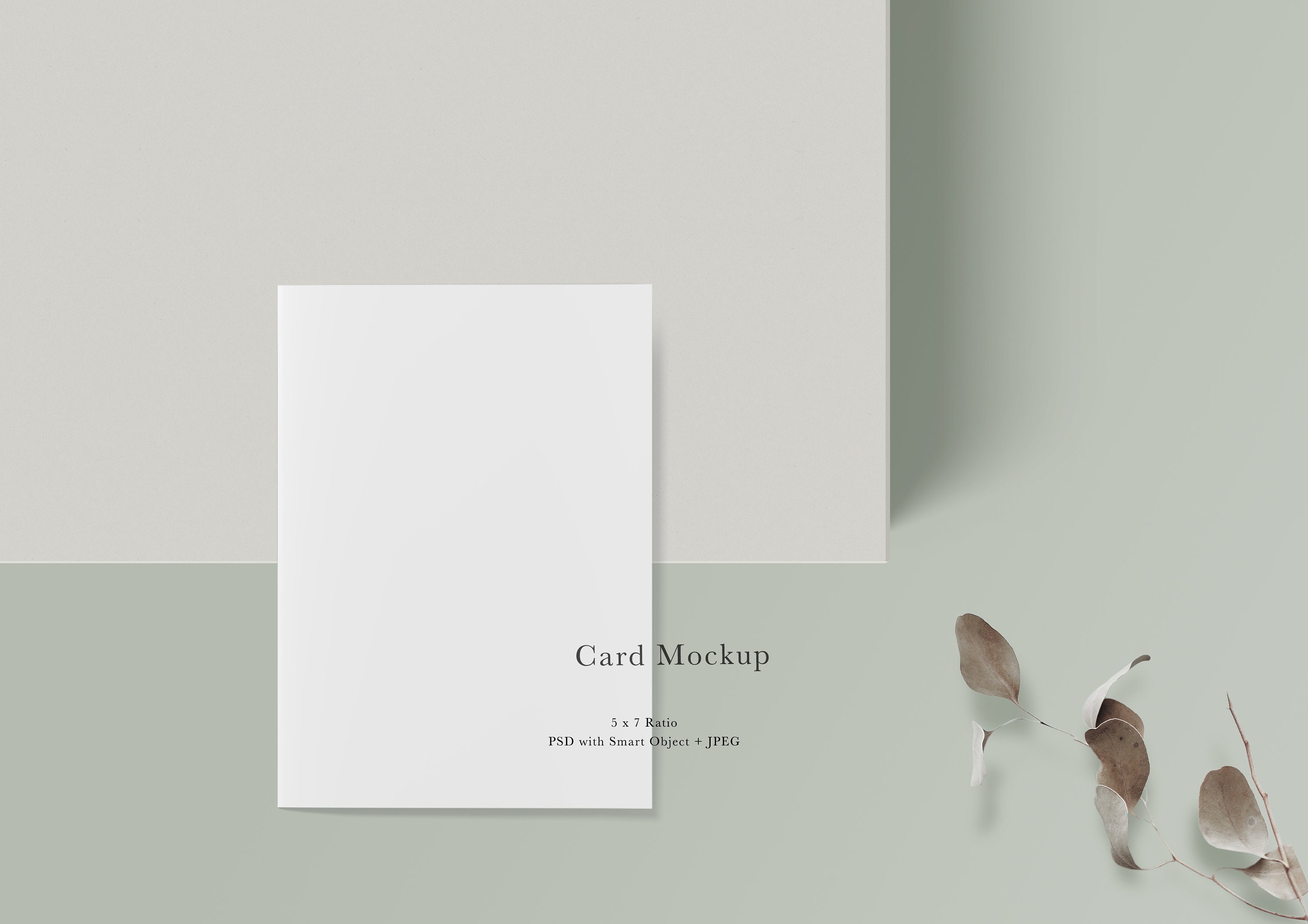Card Mockup 1304 White Invitation Mockup 5 x 7 Card Mockup