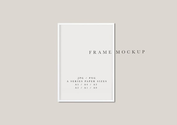 Elegant White A Series Digital Frame Mockup Portrait Photo Etsy