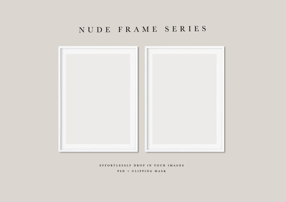 Double White Frame A Series Digital Frame Mockup Portrait Etsy