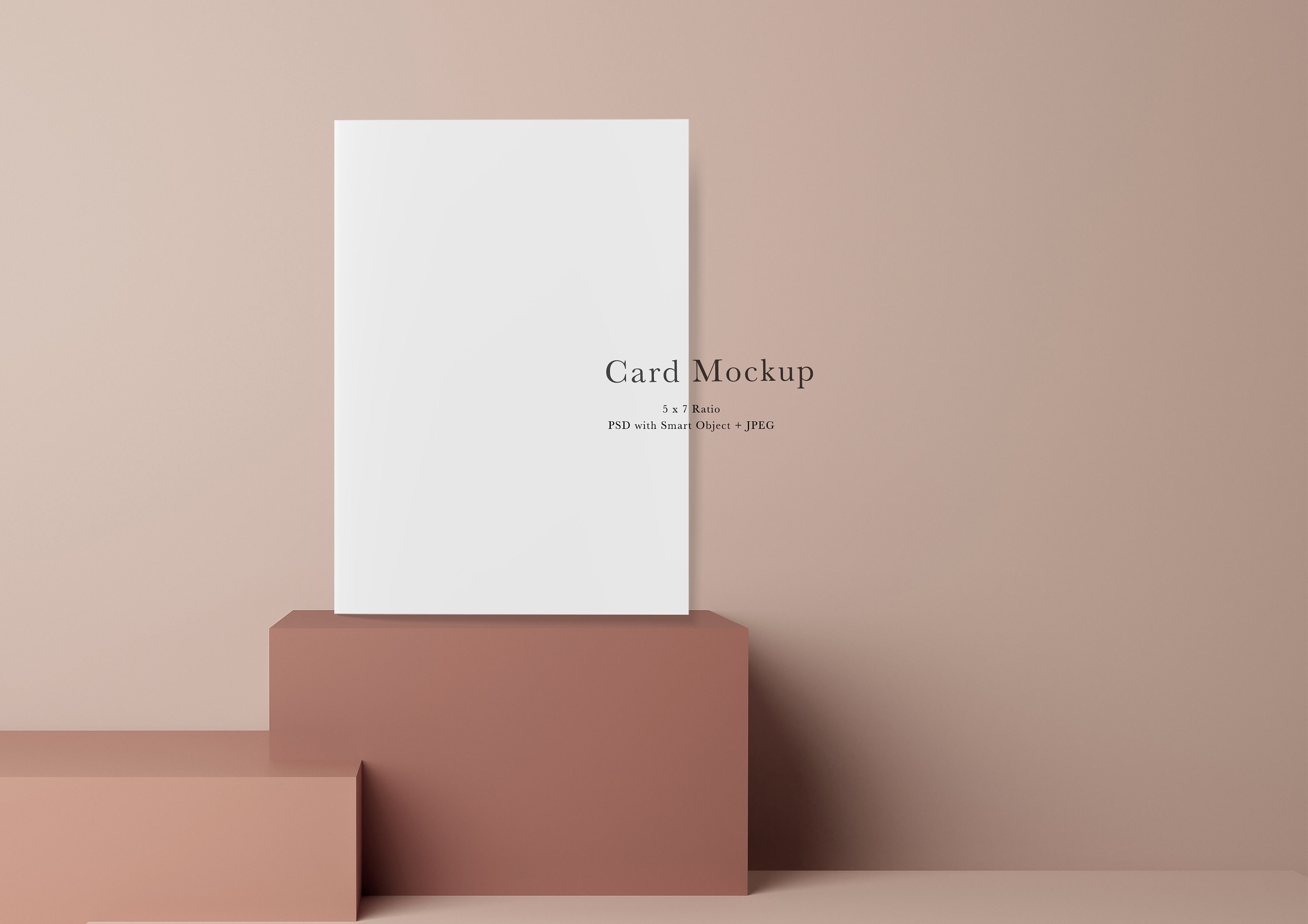 Card Mockup 825 White Invitation Mockup 5 x 7 Card Mockup