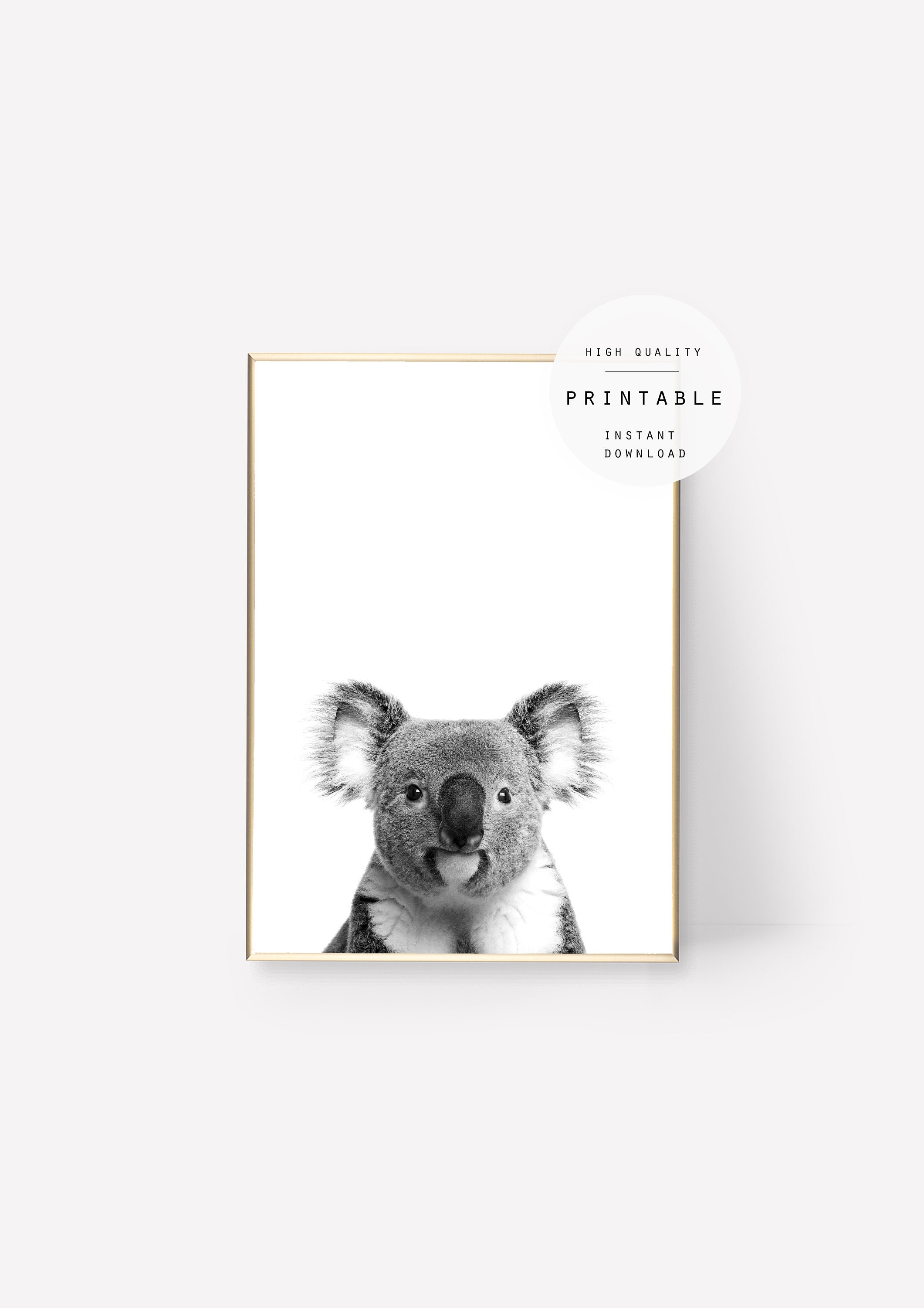 Print 7, Koala Print, Wild Animal Wall Art, Black and White Koala Decor,  Animal Poster, Forest Printable , Instant Download -  Canada