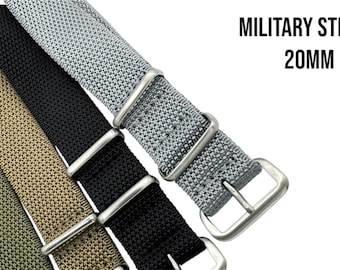 20 mm elite geweven nylon horlogeband – militaire enkelvoudige duikband