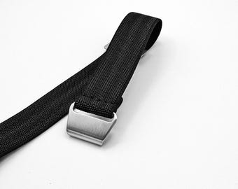 Dark Bond parachute-horlogeband: elastische duikerband (20 mm, 22 mm)