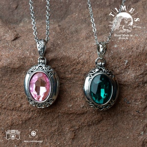 Schöne lebendige rosa Swarovski Kristall Ich liebe dich Herz Valentinstag Jahrestag Andenken Anhänger Halskette Gravur Hand schreiben