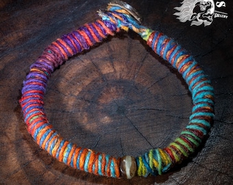 Handmade Nepalese Lucky Knot Bracelet – Mantra Woven Rope Bracelet for Meditation, Protection, Friendship & Positive Energy