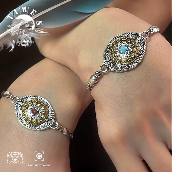 Tibet 12 Zodiac OM Melong Tibetan Mirror Rotatable Double Vajra Back Bracelet Spiritual Gifts Lucky 360 Rotation Charm Bracelets Etsy Canada