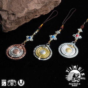 12 Zodiac OM Melong Tibetan Mirror | Car Rear View Mirror Accessory | Keychain | Spiritual Gifts | Charm Hanging  |  Defense Dzogchen |Lucky