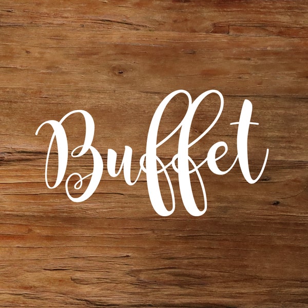 Aufkleber "Buffet - Louisa" / Hochzeit / Fotobox / Aufkleber / Sticker / DIY