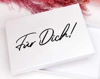 Aufkleber "Für Dich!" für individuelle Geschenke (Boxen, Schachteln, Tüten, Kartonagen, etc.) in 5 Farben