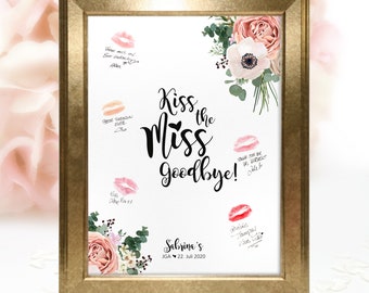 Kiss the Miss Goodbye Poster &quot;flower&quot; - personalized
