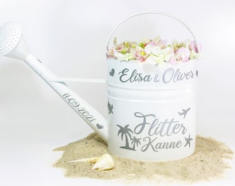 Aufkleber-Set "Flitterkanne" personalisiert / Geldgeschenke / Gießkanne / Hochzeitsgeschenk