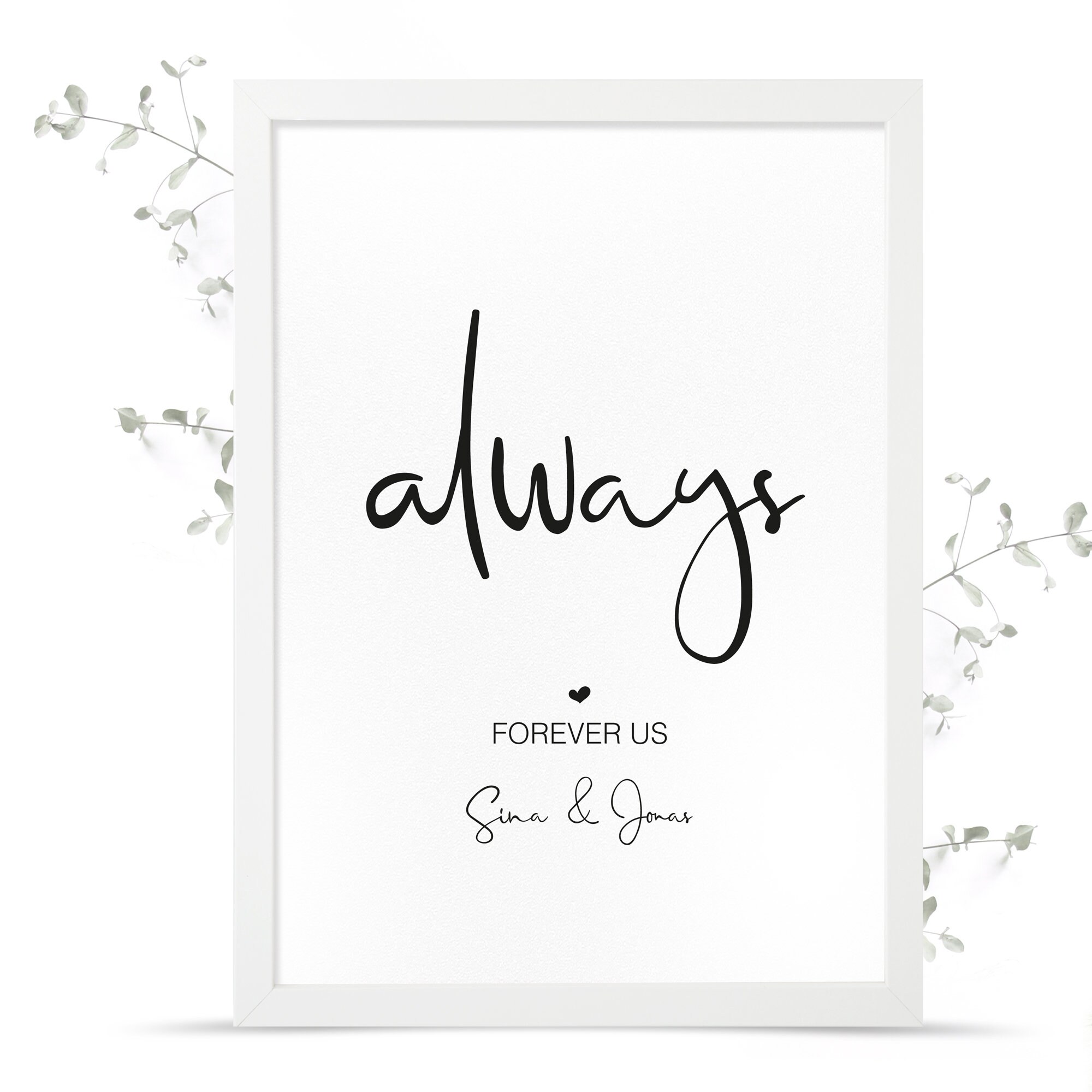 Poster "always" personalized, available in 2 sizes