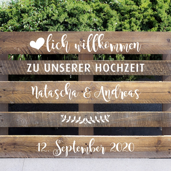 Personalisierte Welcome To The Nikkah Hochzeit Walima Vinyl Aufkleber