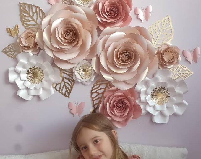 Paper Flower Nursery. Nursery Wall Decor. Nursery Paper Etsy