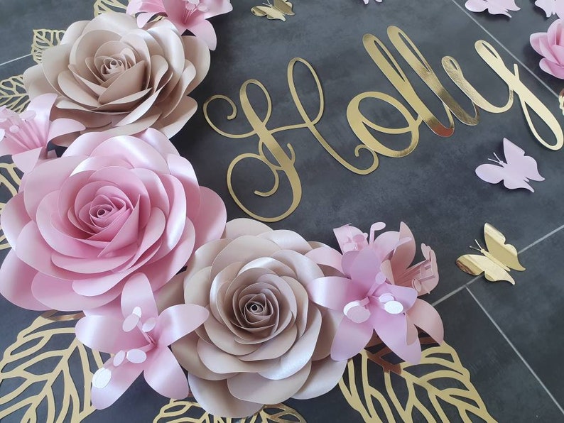 Paper Flower Nursery. Nursery Wall Decor. Nursery Paper Etsy