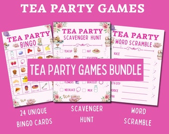 Tea Party Games - Etsy